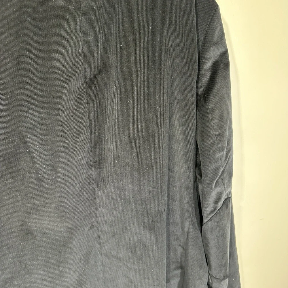 Stafford Mens 48L‎ Classic Fit Black Corduroy Sport Coat Blazer Jacket NEW